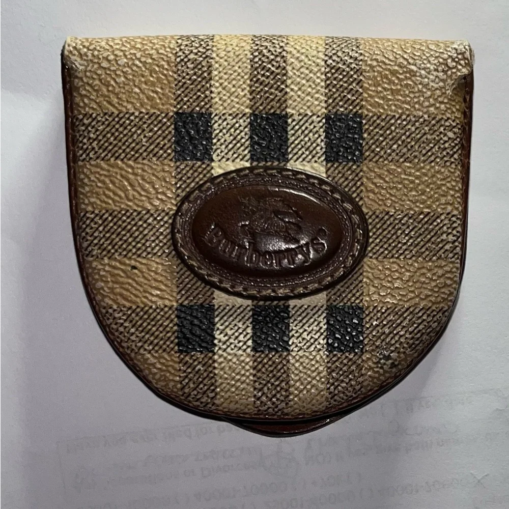 Burberrys Vintage Nova Cheque 2-Section coin holder - Picture 1 of 9